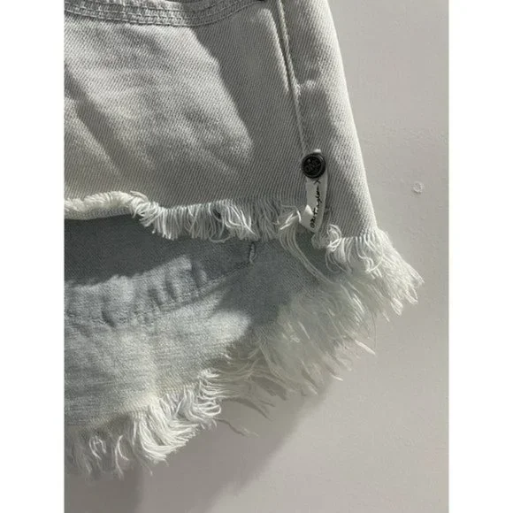 One Teaspoon Bonitas Low Waist Medium Rise Raw Curved Hem Size 26 Button Fly - Picture 2 of 8